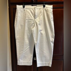NYDJ Stretch Tummy Control White Capris - 16W